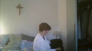 Възрастен баща ближе ...